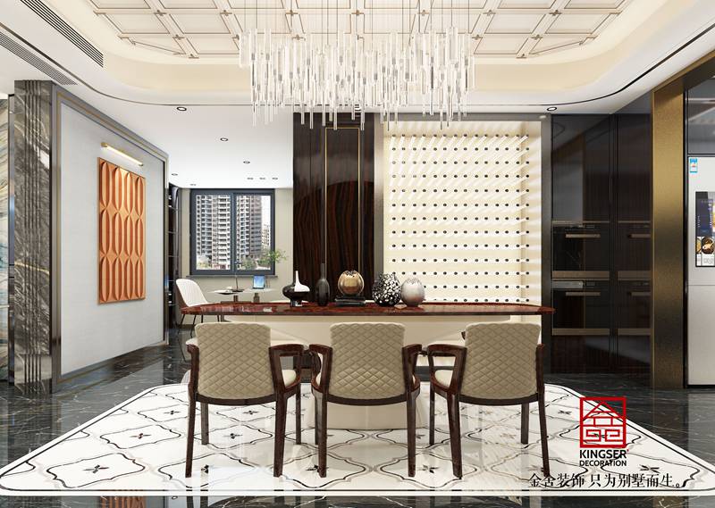融創(chuàng)臻園壹號港式輕奢風格餐廳裝修設(shè)計