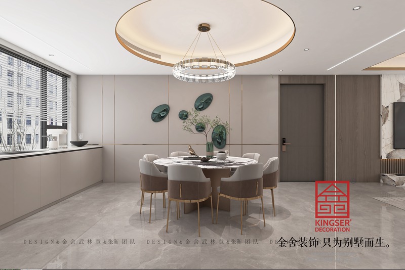 盛邦九號院現(xiàn)代風(fēng)格餐廳裝修設(shè)計(jì)