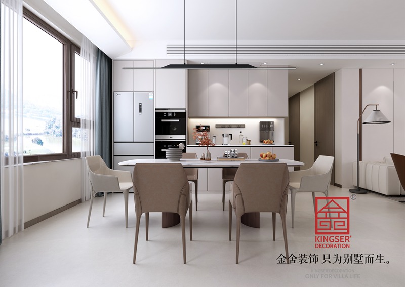 盛邦九號院現(xiàn)代簡約風(fēng)格餐廳裝修設(shè)計(jì)