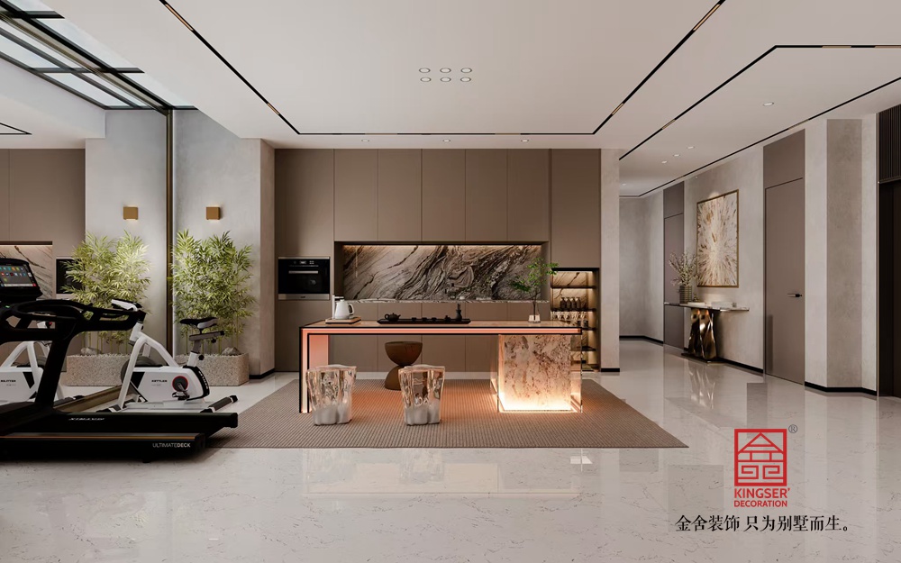 西山林語別墅360平米極簡風格裝修-書房