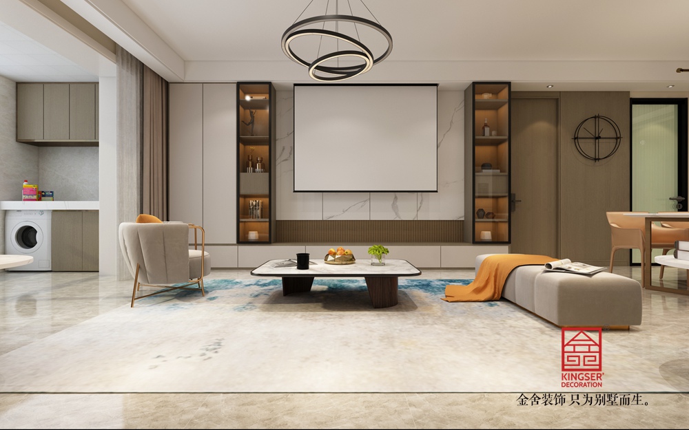 瀚林甲第130平米現代簡約裝修-客廳