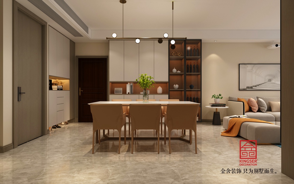 瀚林甲第130平米現代簡約裝修-餐廳