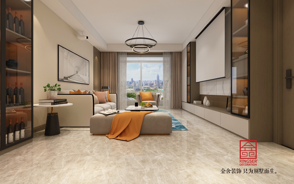 瀚林甲第130平米現代簡約裝修-客廳