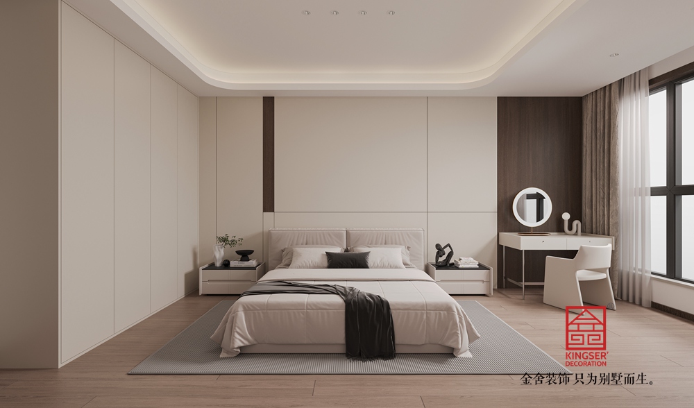 肯彤名邸180平米現代簡約裝修-臥室